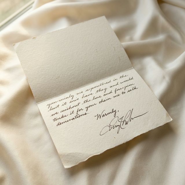 A folded handwritten letter